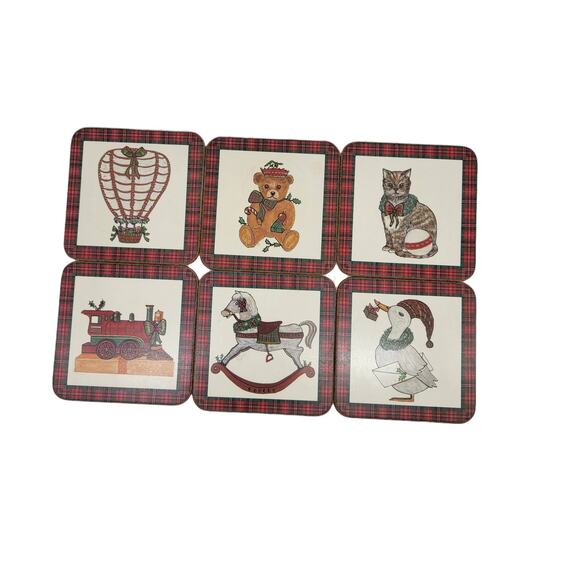 Vintage Pimpernel Christmas Coasters Various Pictures/Art Set of 6 - Picture 1 of 6